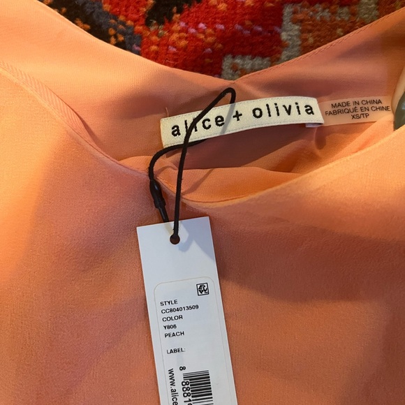 Alice + Olivia XS sheer orange/peach dress - Picture 4 of 4